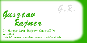 gusztav rajner business card